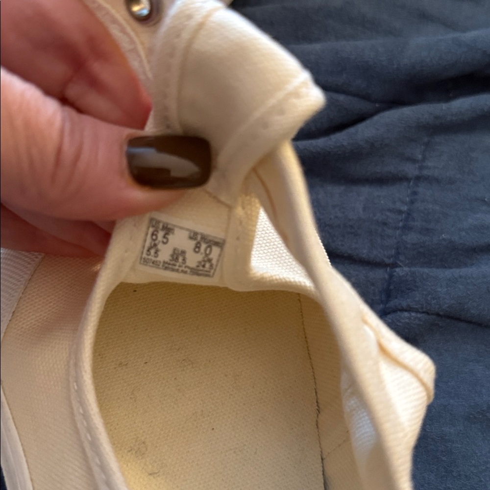 NEW Vans STYLE 93 Beige Canvas White Rubber MARY JANE Sneakers Buckle 8 - Picture 7 of 7